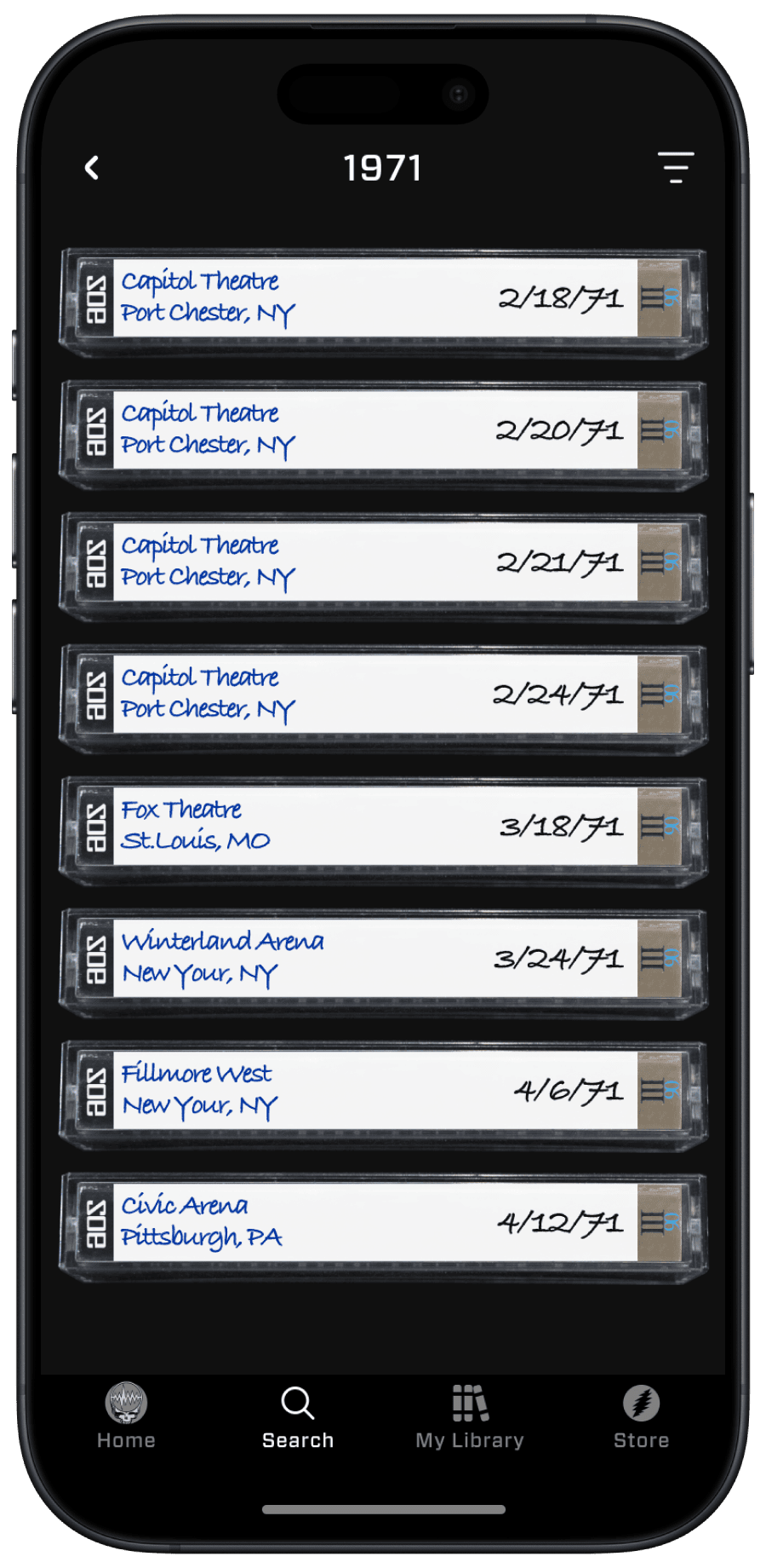 The Vault by Year